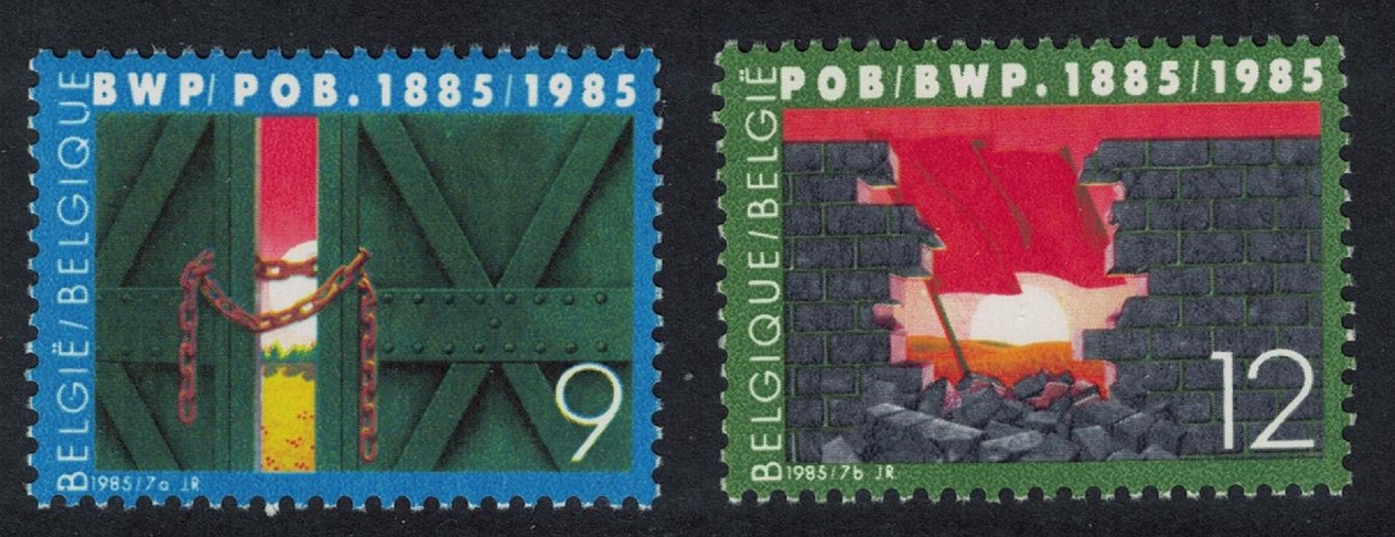 Belgium Belgian Workers&#39; Party 2v 1985 MNH SG#2821-2822