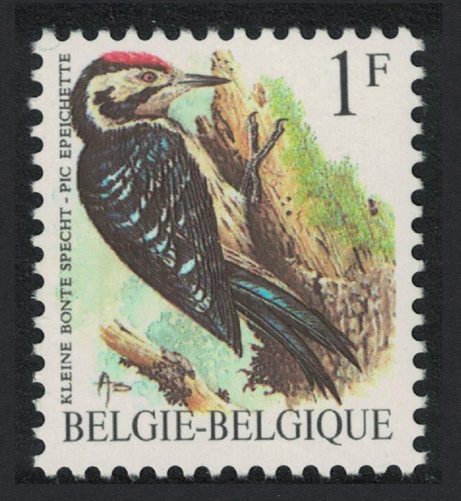 Belgium Lesser Spotted Woodpecker Bird 1Fr 1990 MNH SG#2845 MI#2401x Sc#1217