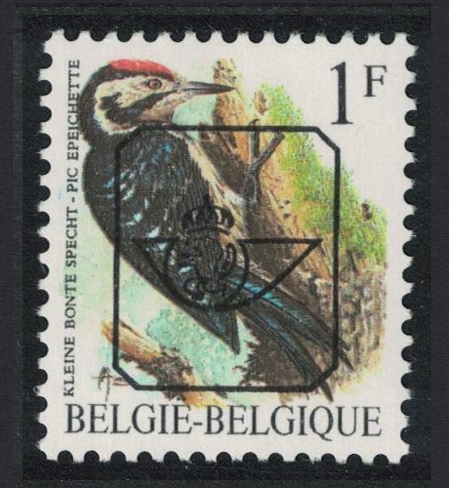 Belgium Lesser Spotted Woodpecker Bird 1Fr Precancel 1990 MNH SG#2845 MI#2401x V Sc#1217