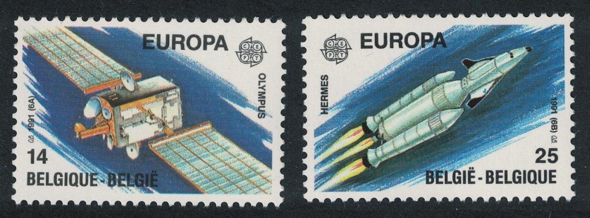 Belgium Europa Europe in Space 2v 1991 MNH SG#3055-3056