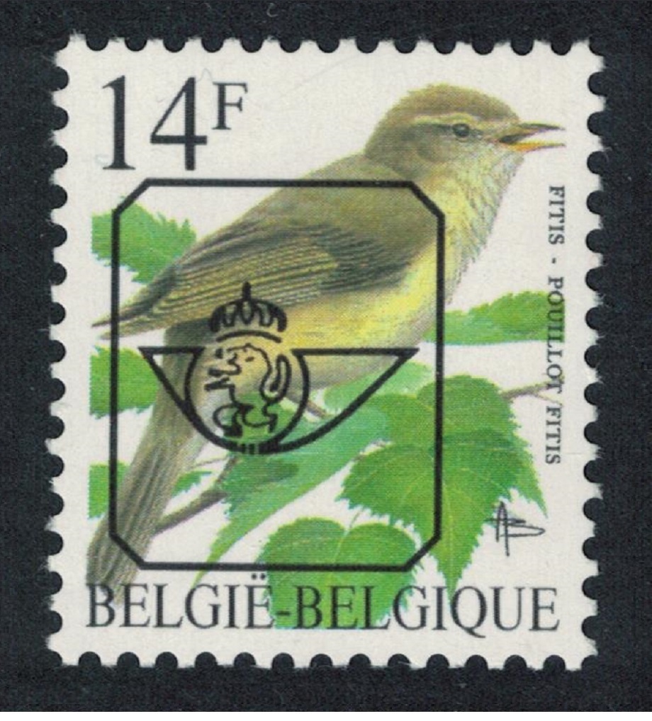 Belgium Willow warbler Bird Buzin &#39;Pouillot Fitis&#39; 14f Precancel 1995 MNH SG#3088 MI#2675V Sc#1446A