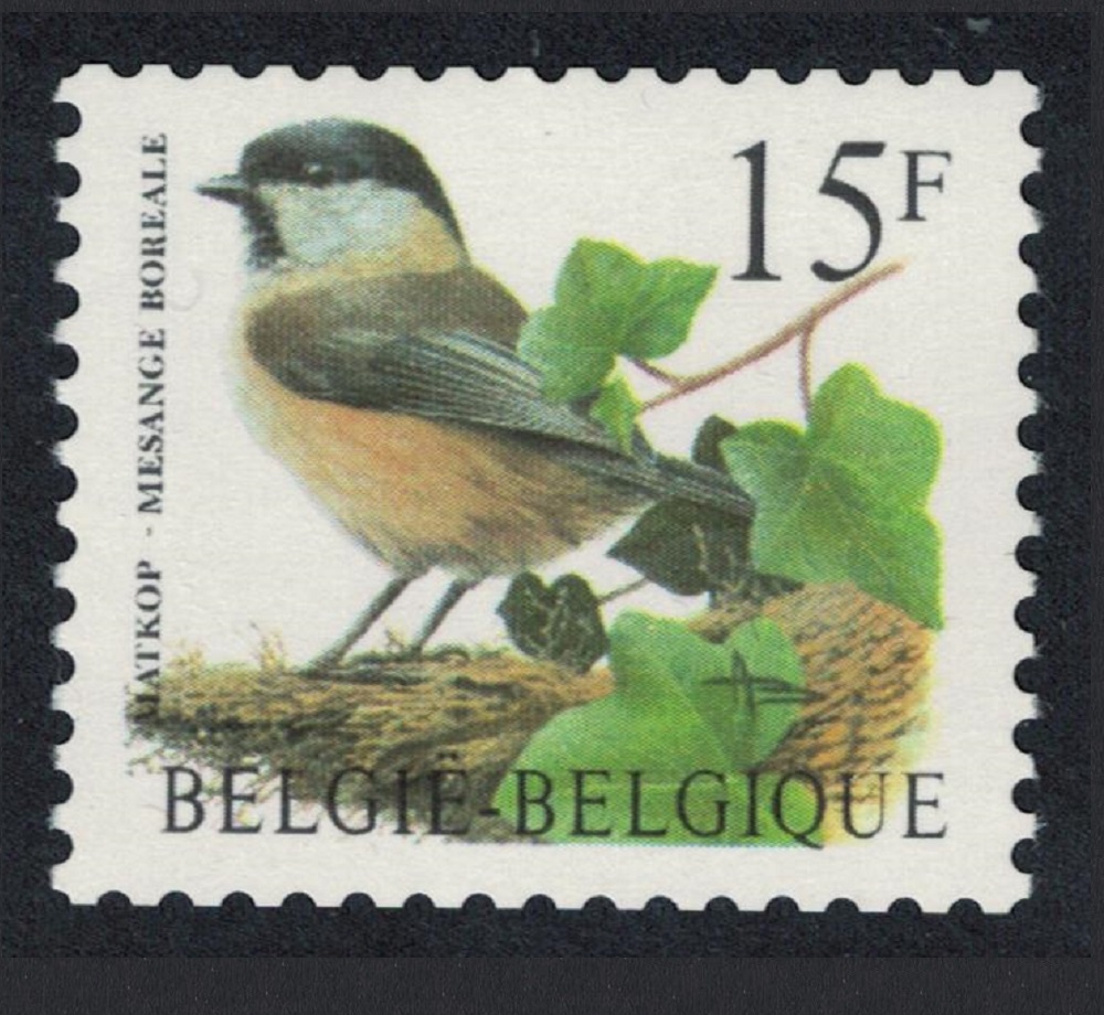 Belgium Willow Tit Bird &#39;Mesange boreale&#39; 15f Coil stamp 1997 MNH SG#3410 MI#2785 Sc#1676