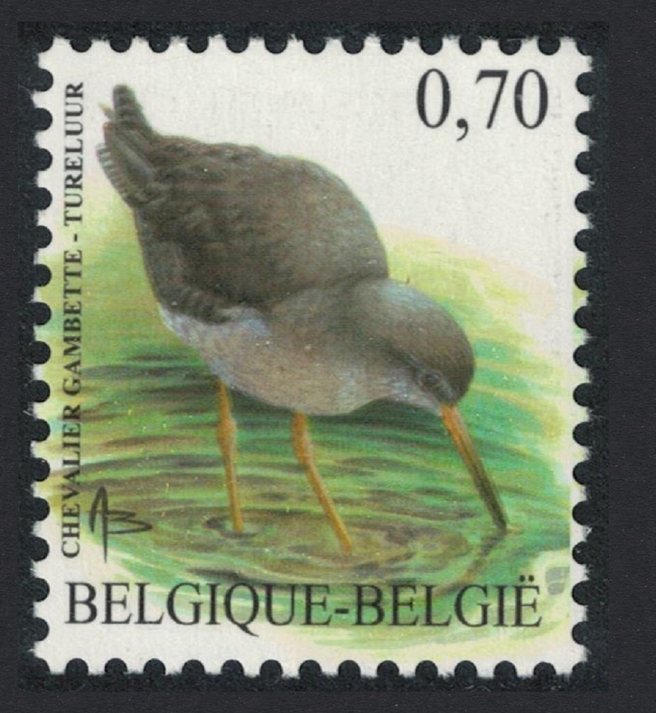 Belgium Redshank &#39;Chevalier Gambette&#39; 70c Bird Buzin 2002 MNH SG#3704 MI#3187