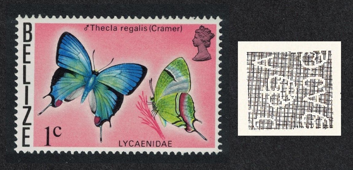 Belize Butterfly &#39;Evenus regalis&#39; 1c 1974 MNH SG#381