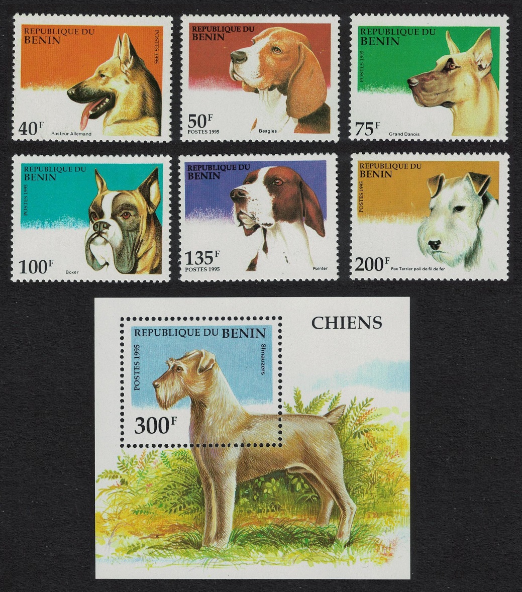 Benin Dogs 6v+MS 1995 MNH SG#1305-MS1311