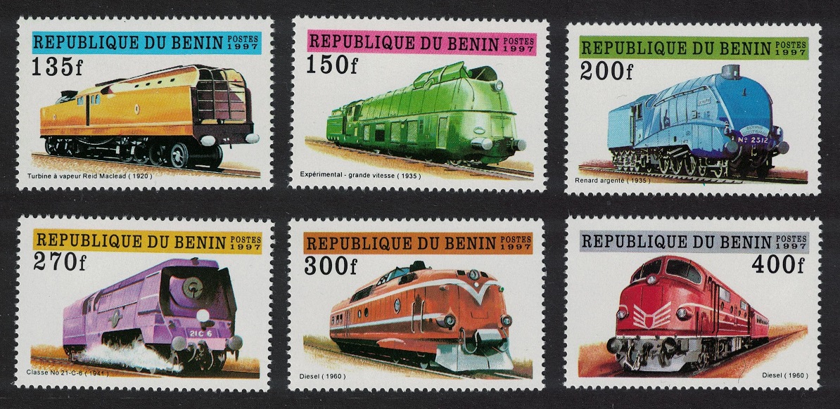 Benin Railway Locomotives 6v 1997 MNH SG#1607-1612