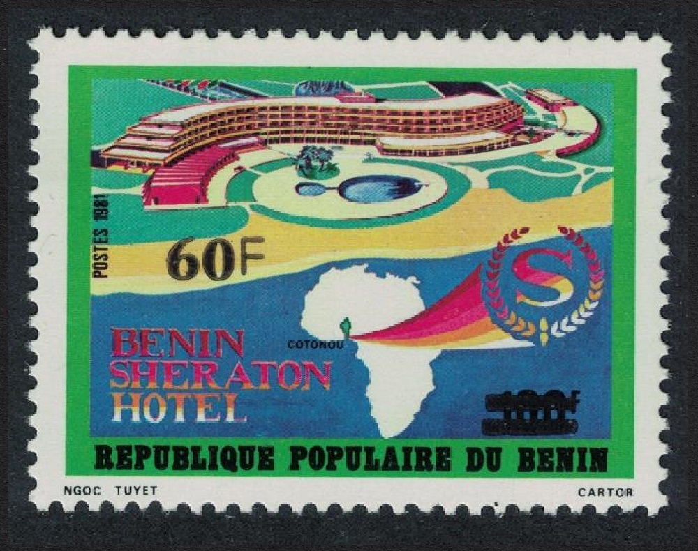 Benin Opening of Sheraton Hotel Ovpt 60F/100F 1983 MNH SG#882 MI#309