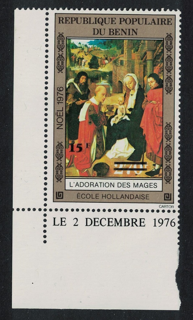 Benin &#39;Adoration of the Magi&#39; Painting Ovpt 15F/270F 1983 MNH SG#893 MI#339