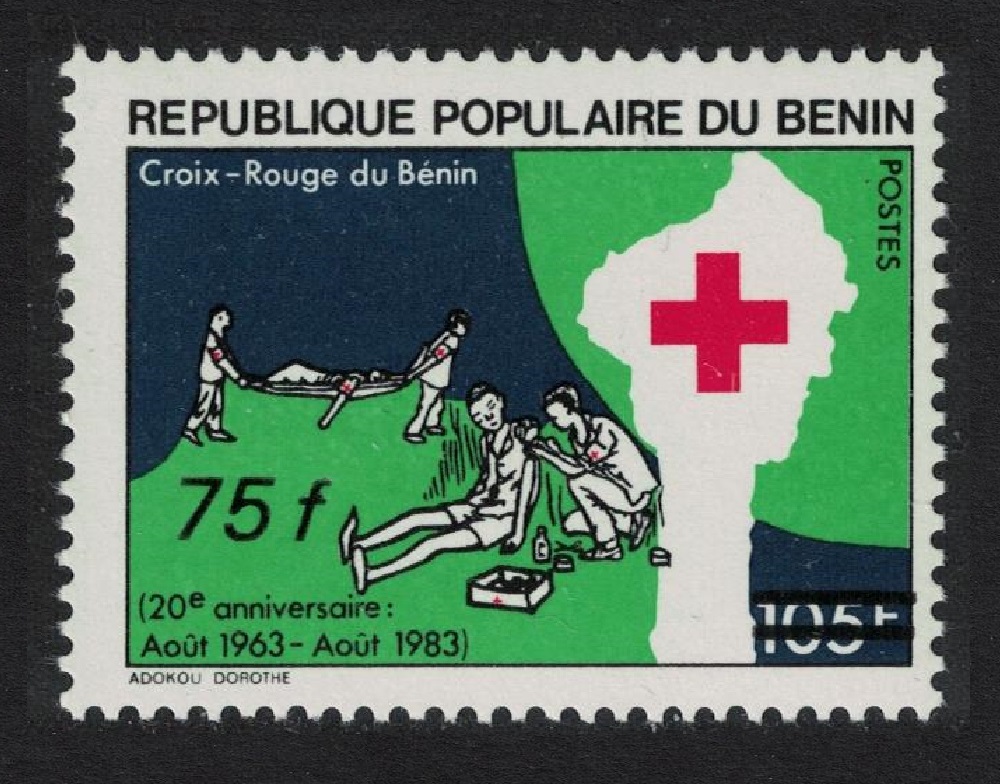 Benin Red Cross Ovpt 1984 MNH SG#929 MI#363