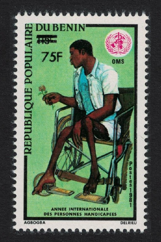 Benin International Year of Disabled Ovpt 75F/100F 1983 MNH SG#930 MI#364