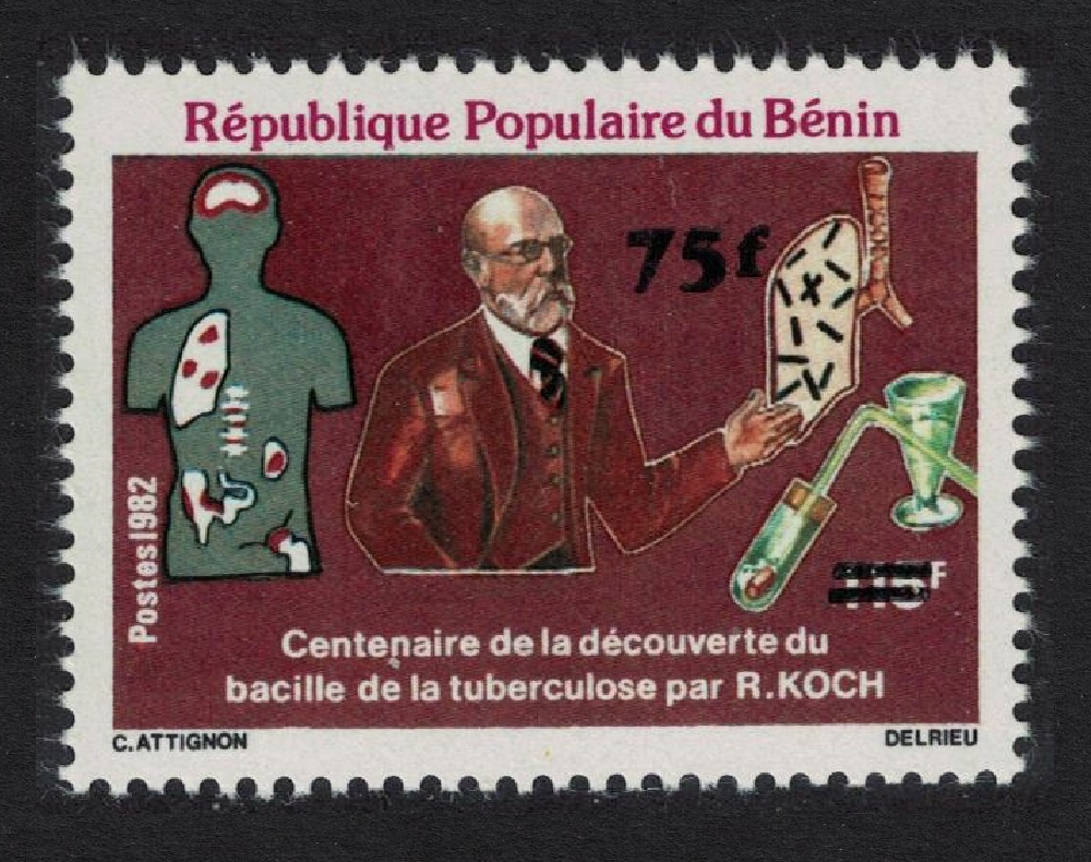 Benin Discovery of Tubercle Bacillus. Ovpt 1984 MNH SG#932 MI#366