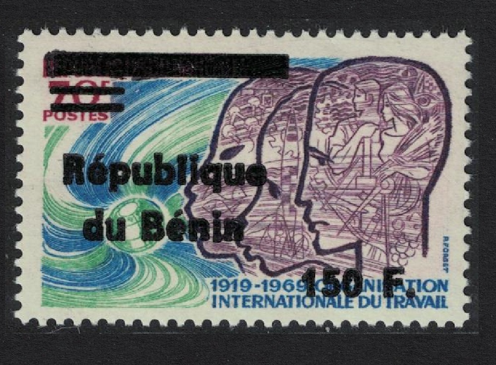 Benin International Labour Org 70F Ovpt 150F 1996 MNH MI#731