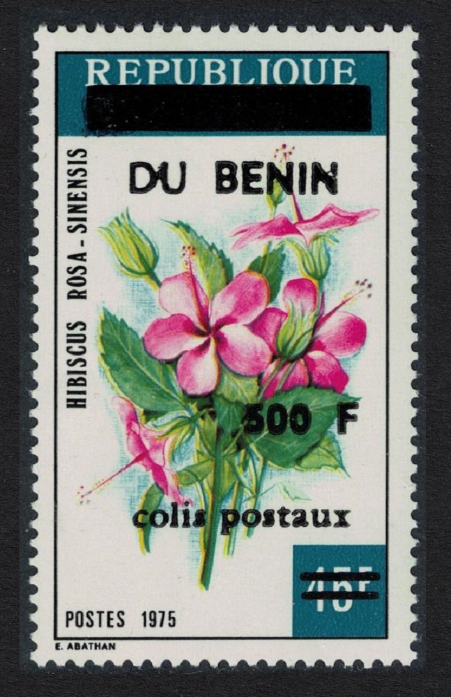 Benin Hibiscus Ovpt &#39;COLIS.. 500f&#39; 1994 MNH MI#Paket 34