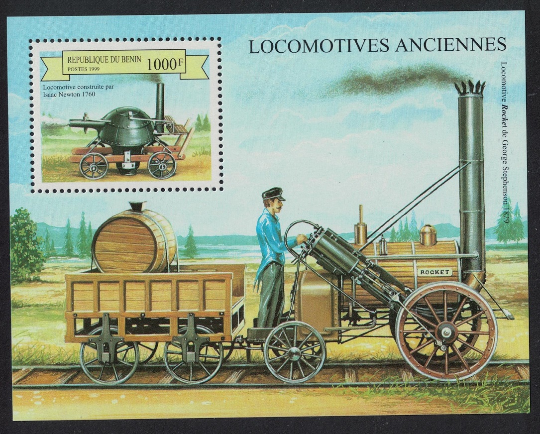 Benin Steam-powered Vehicles MS 1999 MNH SG#MS1829