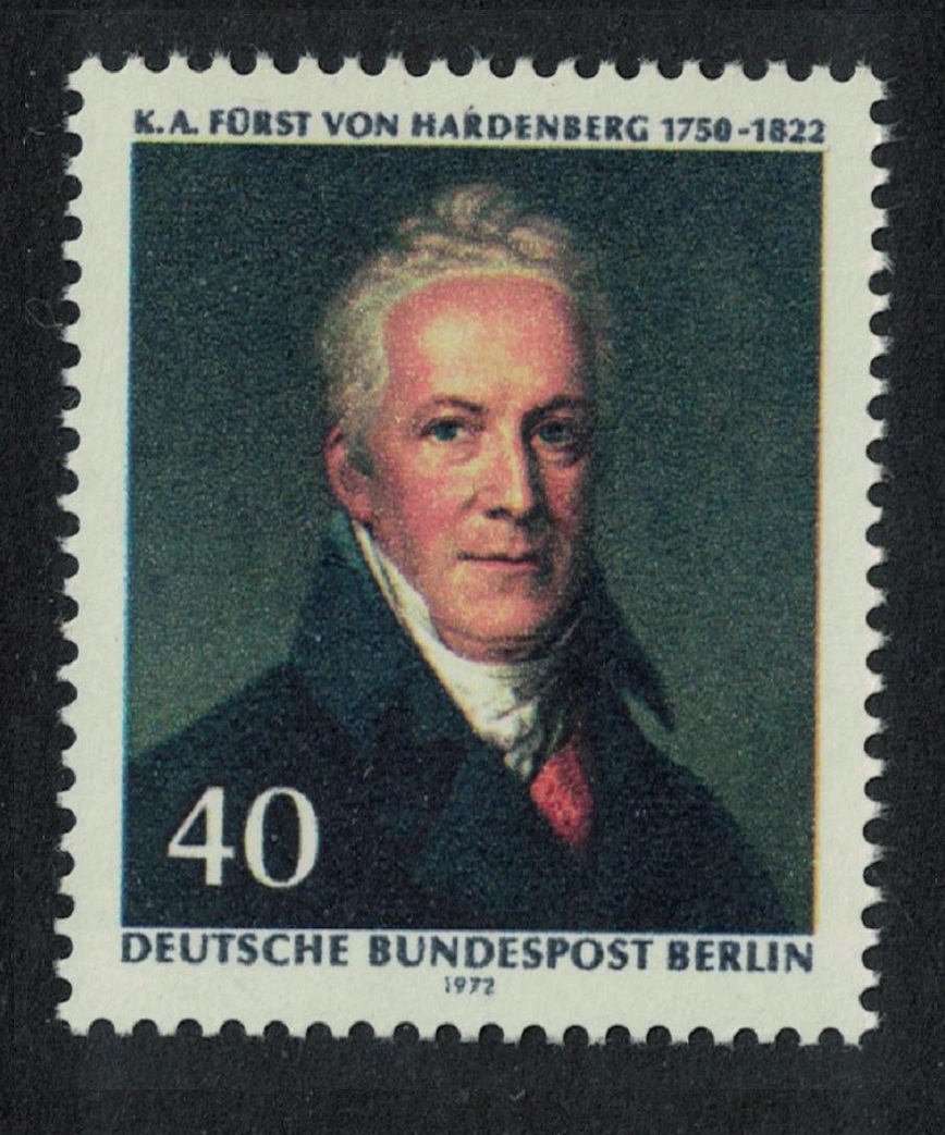 Berlin 150th Death Anniversary of Karl August von Hardenberg statesman 1972 MNH SG#B429