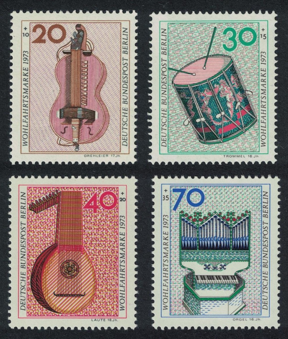 Berlin Musical Instruments 4v 1973 MNH SG#B443-B446