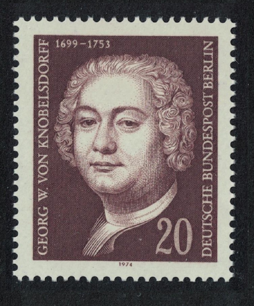 Berlin 275th Birth Anniversary of Georg W von Knobelsdorff architect 1974 MNH SG#B448