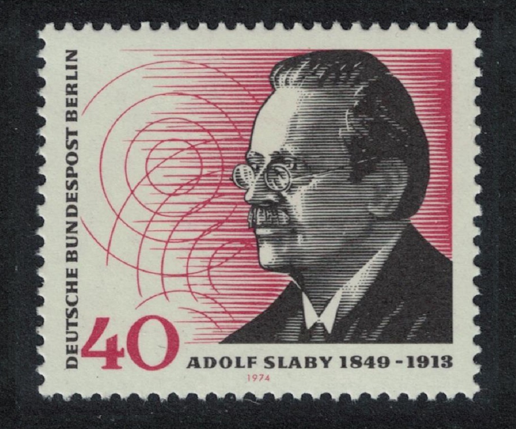 Berlin 125th Birth Anniversary of Adolf Slaby radio pioneer 1974 MNH SG#B450