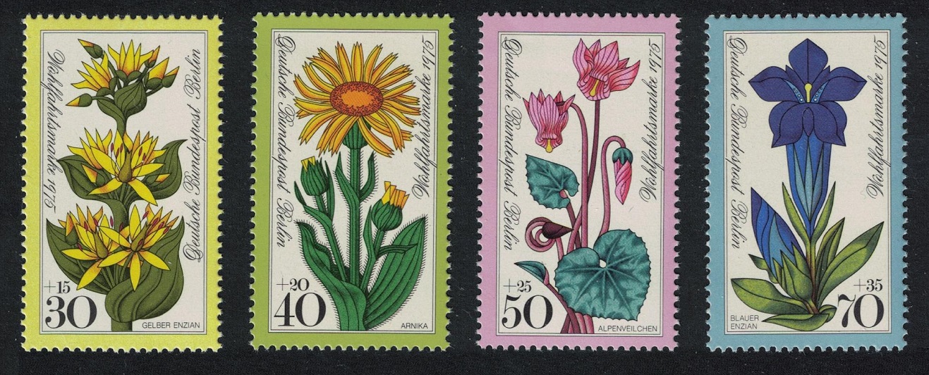 Berlin Alpine Flowers 4v 1975 MNH SG#B494-B497 MI#510-513