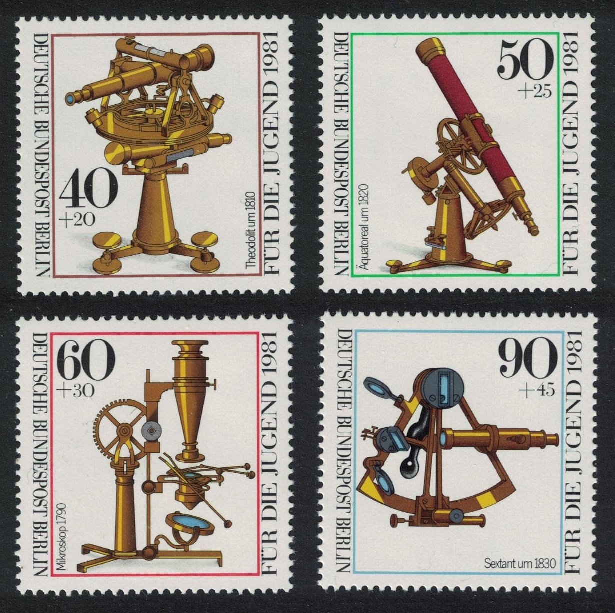 Berlin Optical Instruments 4v 1981 MNH SG#B613-B616