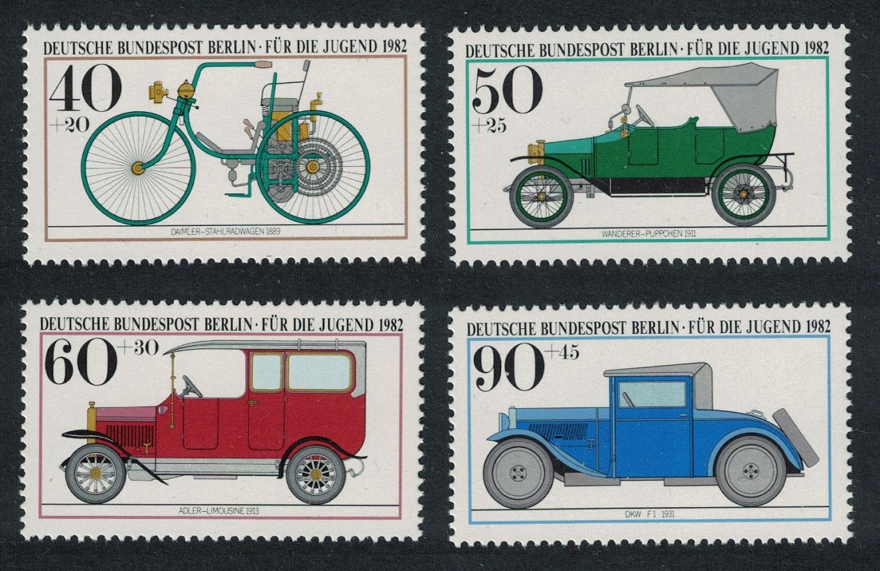 Berlin Motor Cars 4v 1982 MNH SG#B632-B635