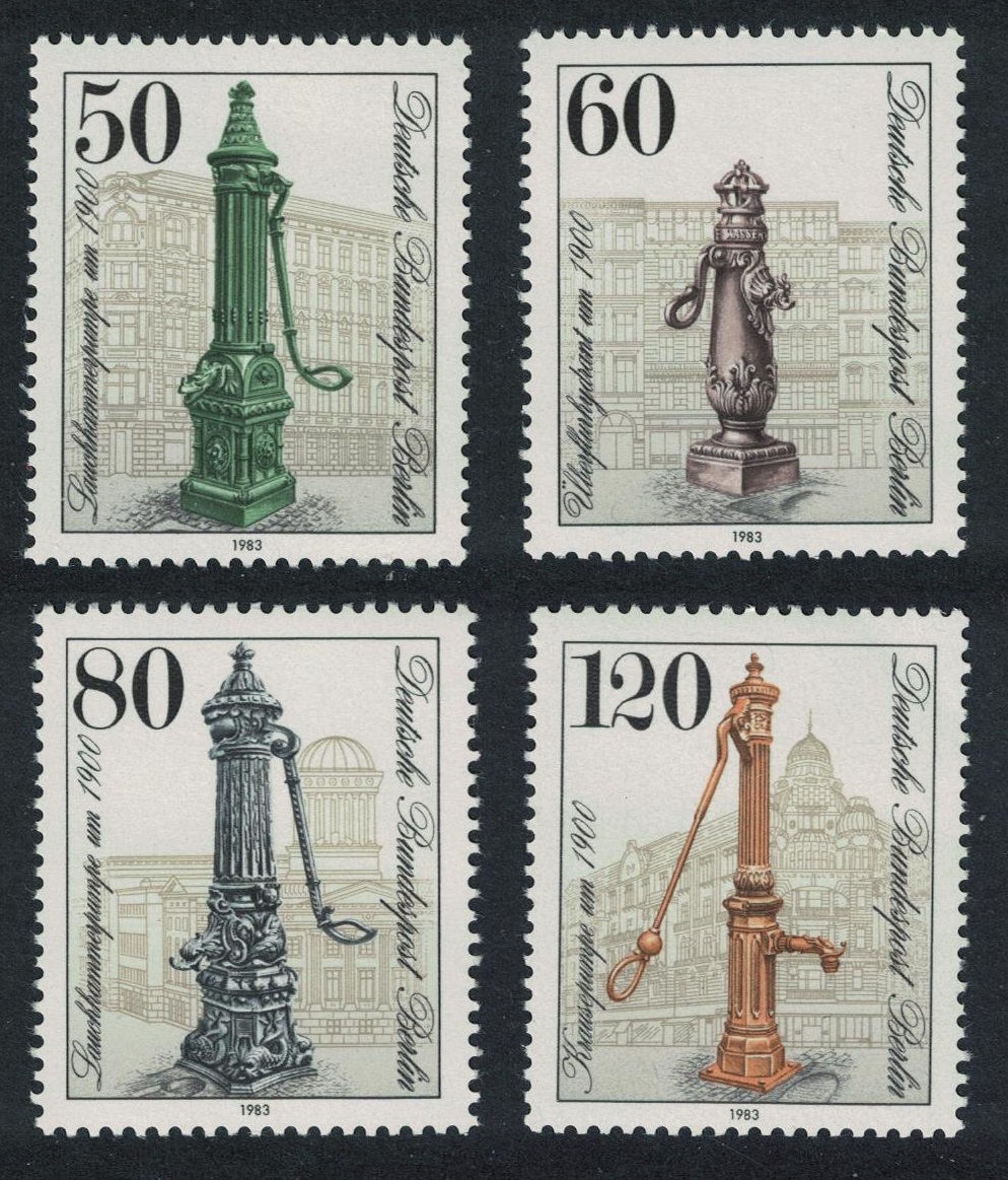 Berlin Street Water Pumps 4v 1983 MNH SG#B651-B654