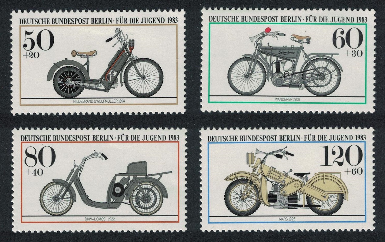 Berlin Motor Cycles 4v 1983 MNH SG#B656-B659