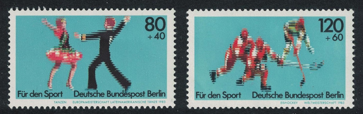 Berlin Figure Skating Hockey Sport Promotion Fund 2v 1983 MNH SG#B660-B661