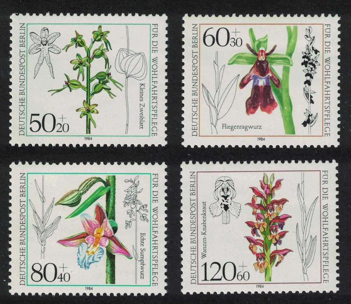 Berlin Orchids 4v 1984 MNH SG#B686-B689 MI#727-727