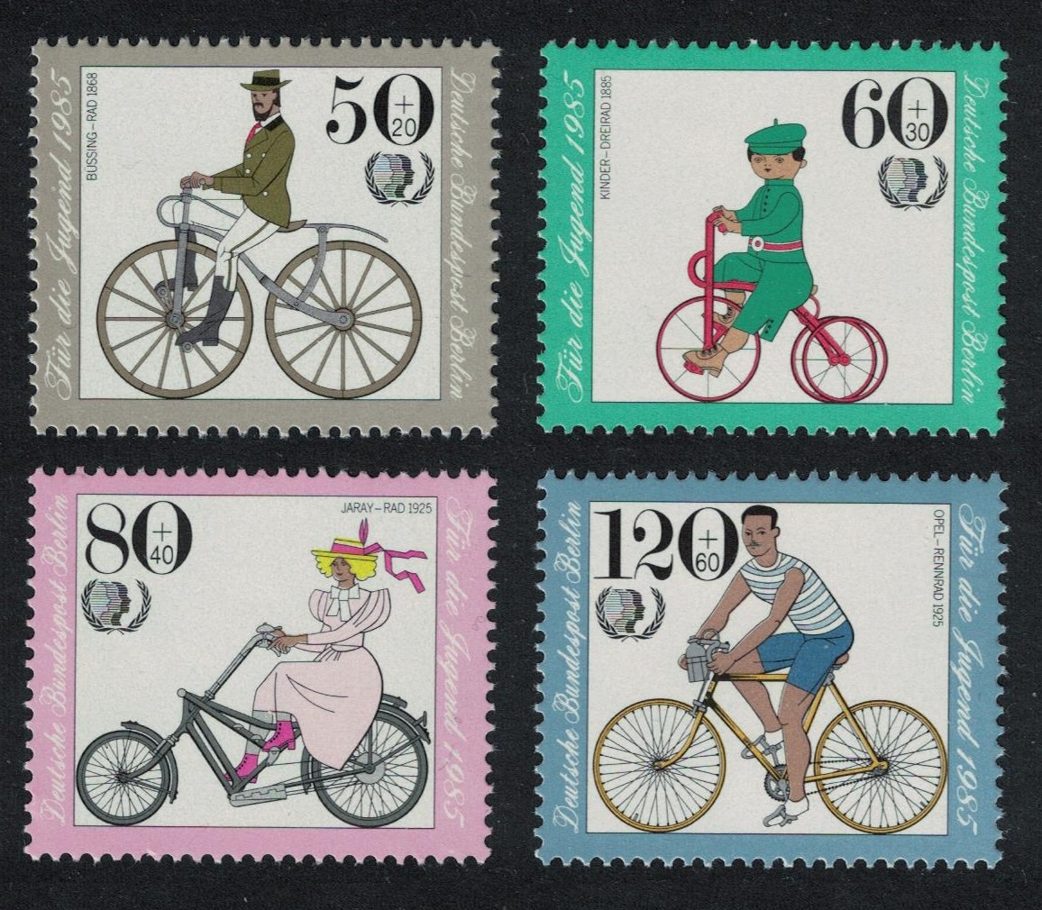 Berlin International Youth Year Bicycles 4v 1985 MNH SG#B697-B700