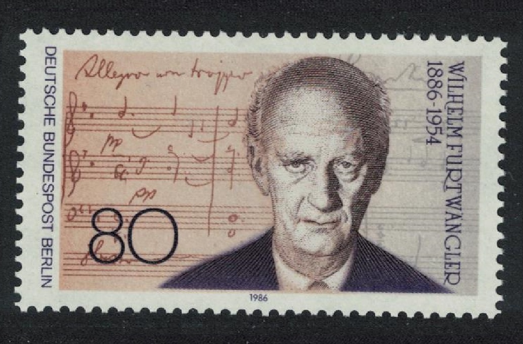 Berlin Music Wilhelm Furtwangler composer and conductor 1986 MNH SG#B712