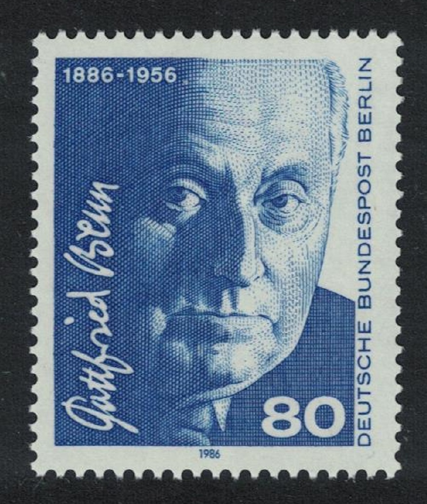 Berlin Birth Centenary of Gottfried Benn poet 1986 MNH SG#B722