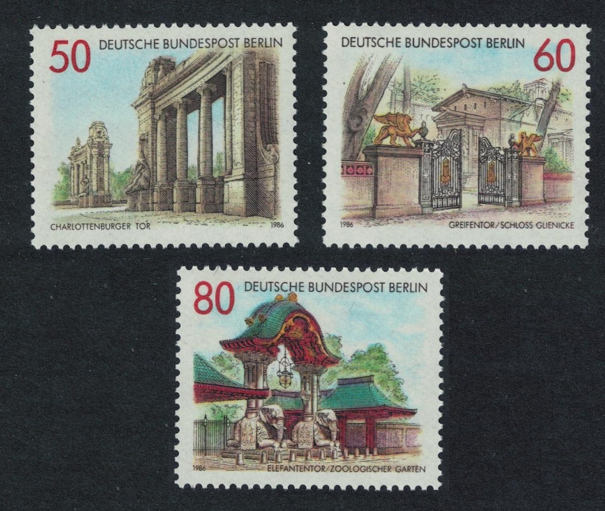 Berlin Gateways 3v 1986 MNH SG#B723-B725