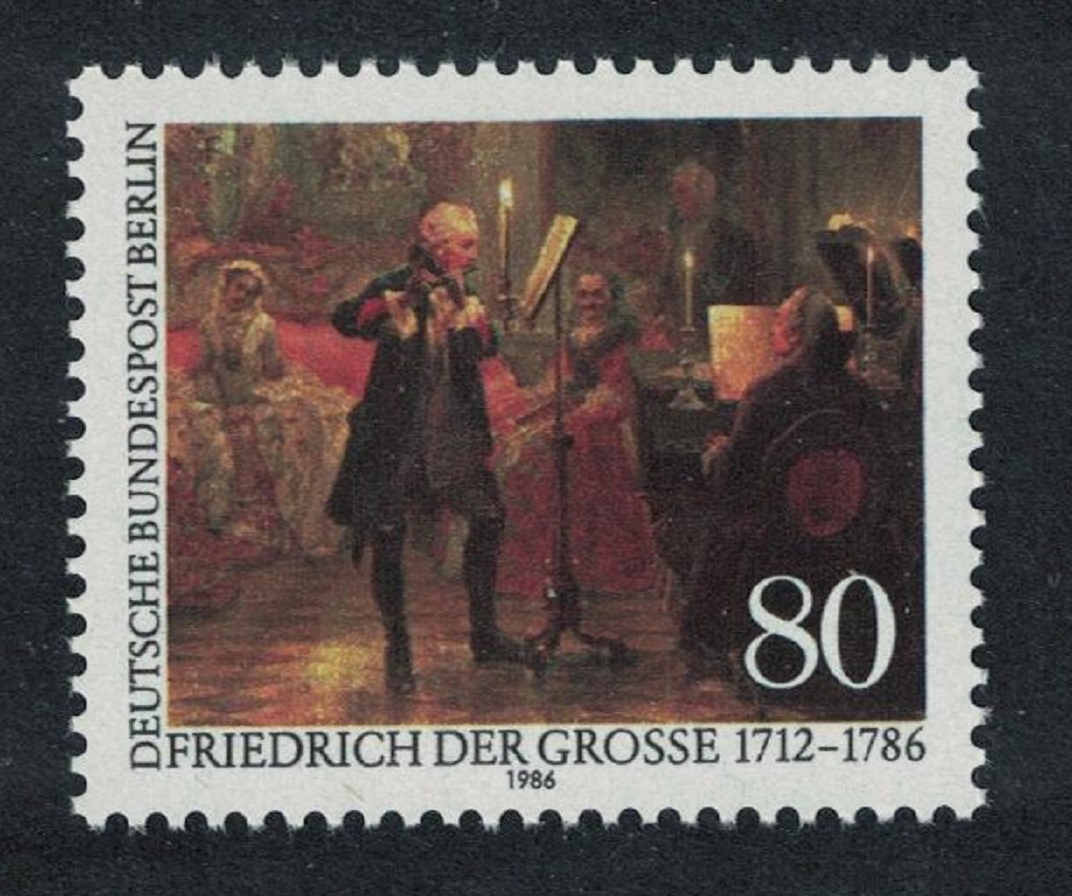 Berlin &#39;The Flute Concert&#39; Painting by Menzel Frederick the Great 1986 MNH SG#B726