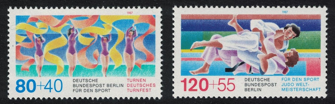 Berlin Gymnastics Judo Sport Promotion Fund 2v 1987 MNH SG#B763-B764