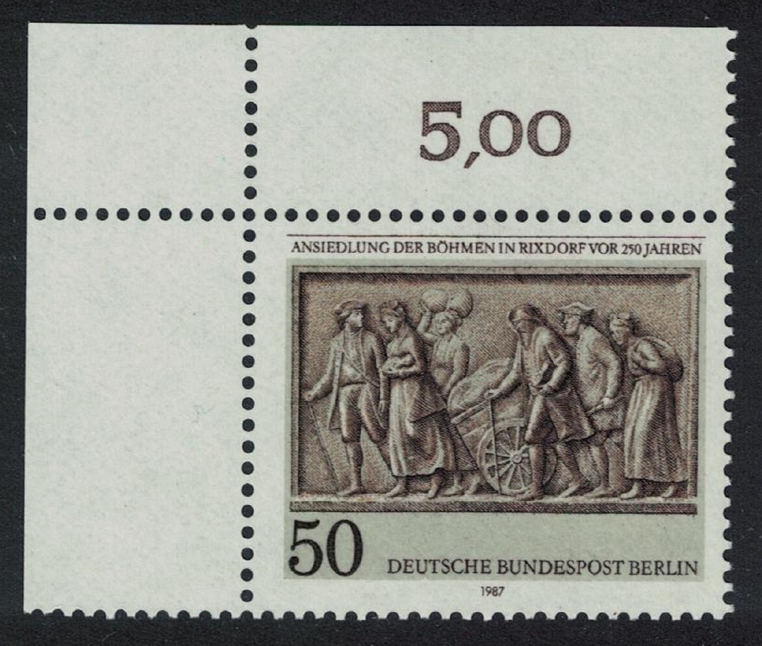 Berlin 250th Anniversary of Bohemian Settlement Rixdorf T1 Corners 1987 MNH SG#B769