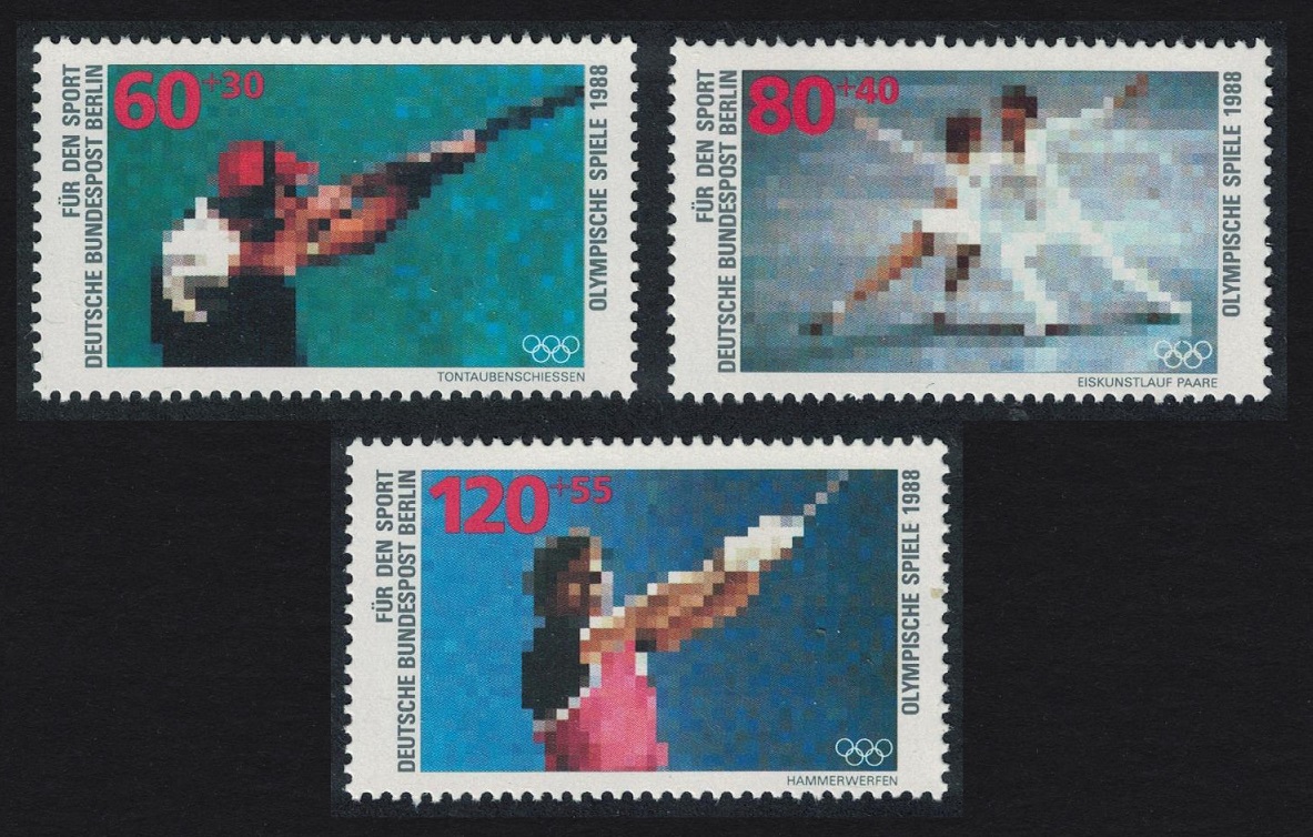 Berlin Sport Promotion Fund Olympic Games 3v 1988 MNH SG#B801-B803