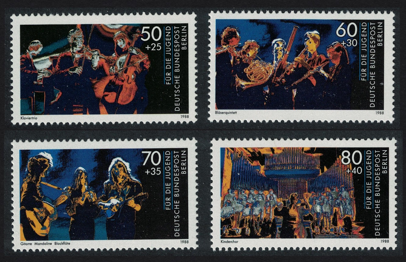 Berlin Youth Welfare Music 4v 1988 MNH SG#B804-B807