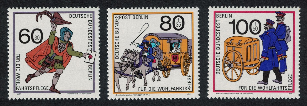 Berlin Postal Deliveries 3v 1989 MNH SG#B831-B833