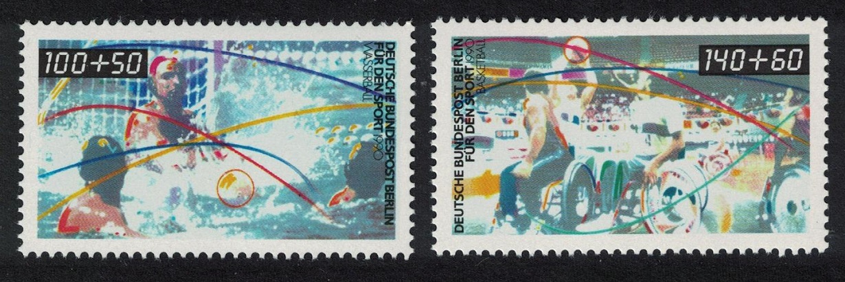 Berlin Basketball Water Polo Sport Promotion Fund 2v 1990 MNH SG#B842-B843