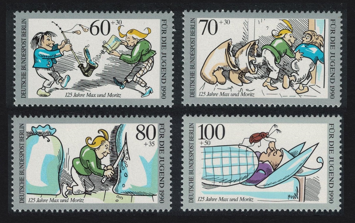 Berlin Max and Moritz characters 4v 1990 MNH SG#B844-B847