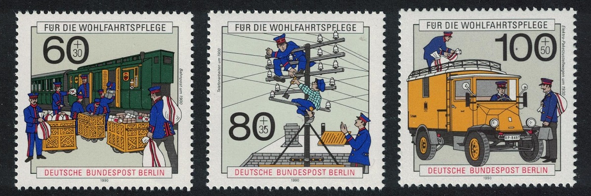 Berlin Posts and Telecommunications 3v 1990 MNH SG#B852-B854