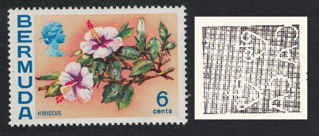 Bermuda Hibiscus Watermark Ww14 Sideways 1976 MNH SG#341