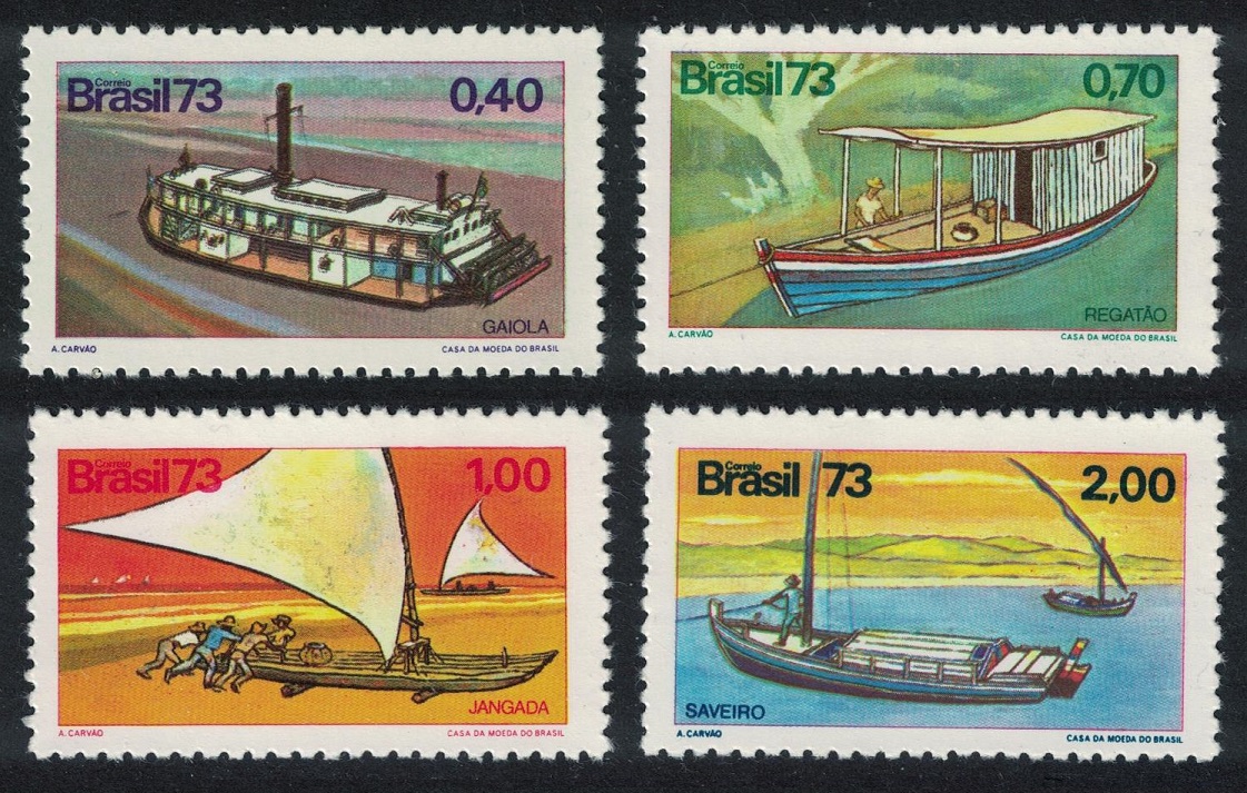 Brazil Brazilian Boats 4v 1973 MNH SG#1472-1475