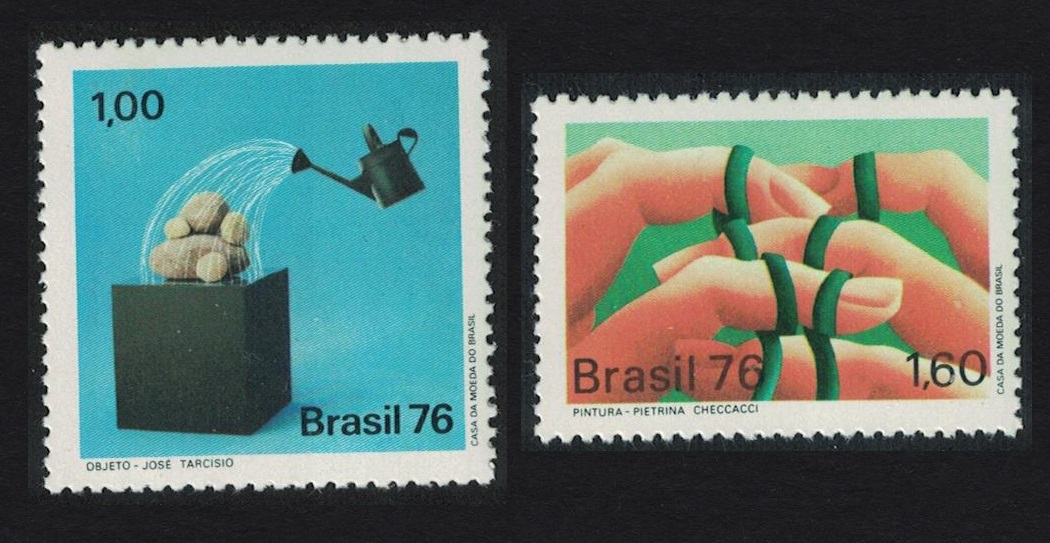 Brazil Modern Brazilian Art 2v 1976 MNH SG#1584-1585