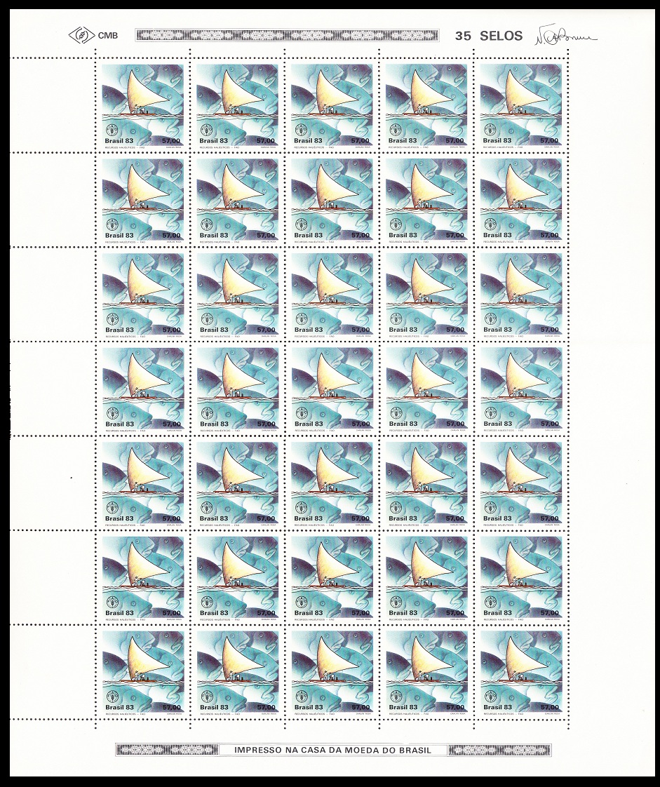 Brazil Fish Resources Full Sheet 1983 MNH SG#2044 MI#2001