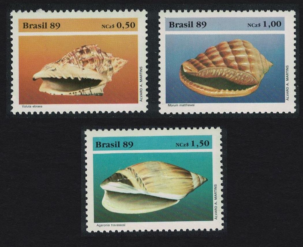 Brazil Molluscs 3v 1989 MNH SG#2382-2384