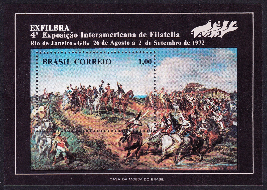 Brazil Horses &#39;Declaration of Ypiranga&#39; Battle MS 1972 MNH SG#MS1370 Sc#1233