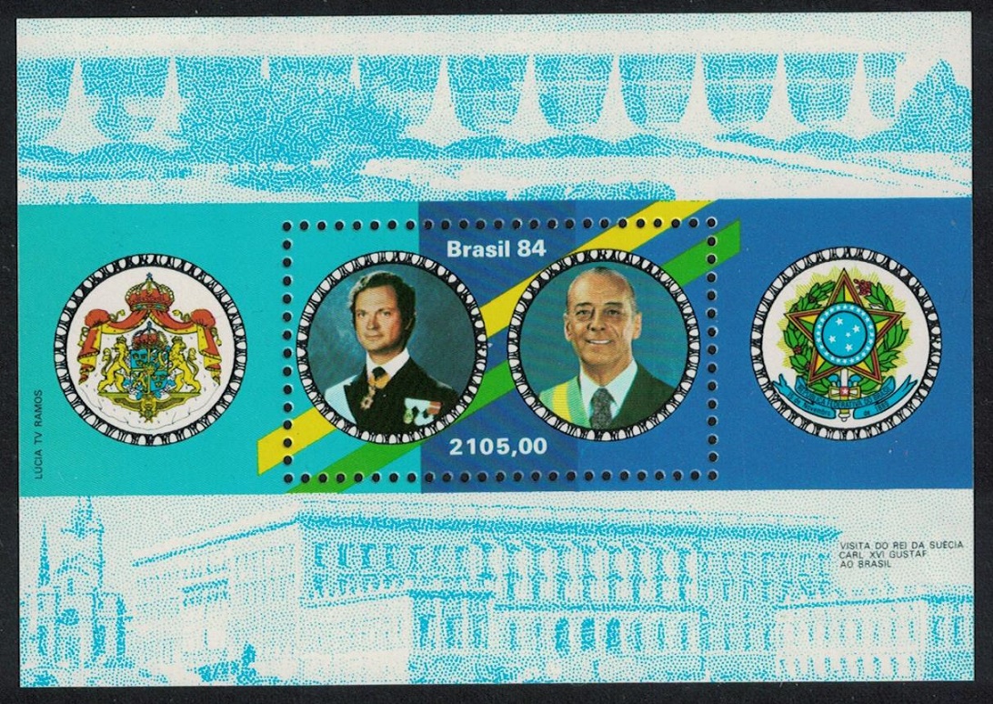 Brazil Visit of King of Sweden MS 1984 MNH SG#MS2065