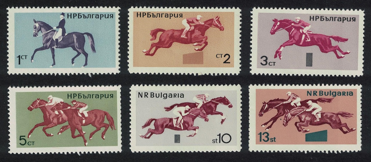 Bulgaria Horses Horsemanship Racing 6v 1965 MNH SG#1559-1564 MI#1571-1576